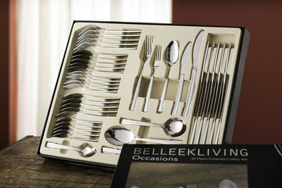 Belleek Living Occasions 44 Piece 18/10 Stainless Steel Cutlery Set