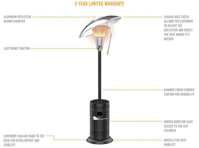 Sahara 13kw Heat Focus Gas Outdoor Patio Heater