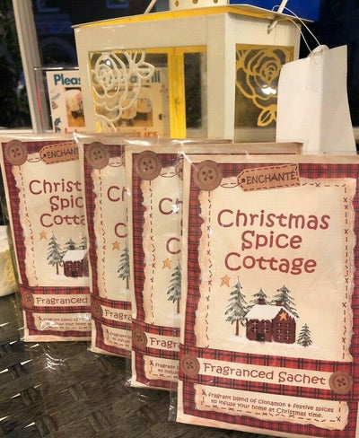 x 4 Enchante Christmas Spice Cottage Fragrance Sachet Cinnamon Festive Spices