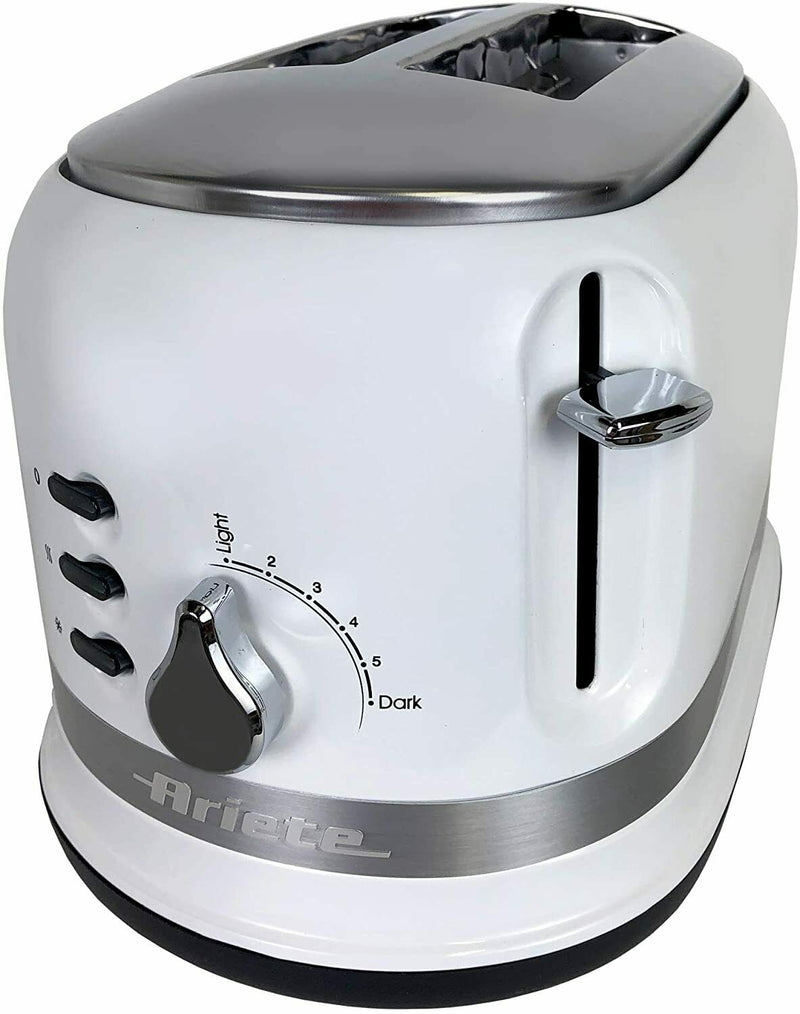 Ariete Moderna 2 Slice Toaster, Three Function Buttons, White