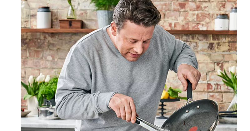 Tefal Jamie Oliver 28cm Wok Pan Stainless Steel Suitable All Hobs