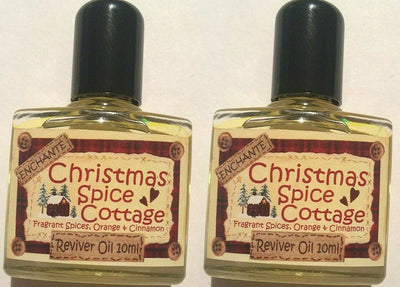 x 4 Enchante Luxury Christmas Spice Cottage Reviver Oil Spices, Orange, Cinnamon