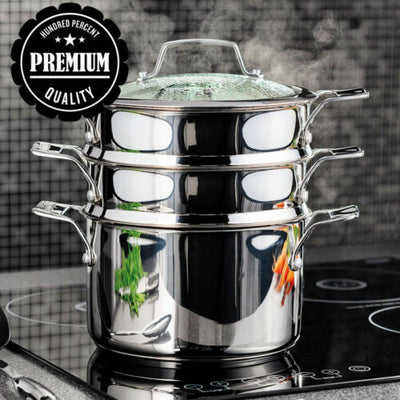 Stellar Professional 16cm 3 Tier Steamer Set STM01