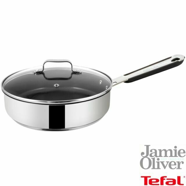 Jamie Oliver by Tefal Saute Pan and Lid 25cm 2.8L Boxed Induction Compatible