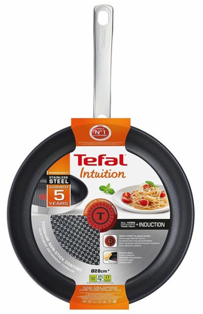Tefal Intuition Frying Pan Non Stick Cooking 28cm Stainless Steel