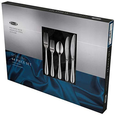 Stellar Sterling 44 Piece Cutlery Set Gift Box Set Silver BT58