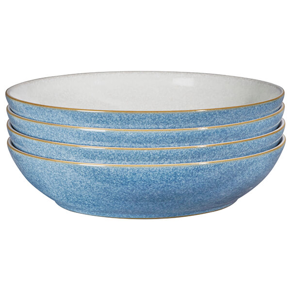Denby Elements Blue Set of 4 Pasta Bowls