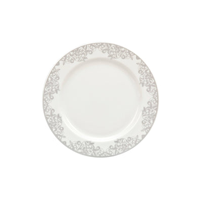 Denby Monsoon Filigree Silver Dinner Plate