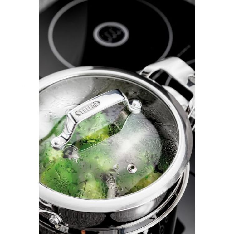 Stellar Premium Stainless Steel Induction Multi Steamer 3 Tier 24cm STM05