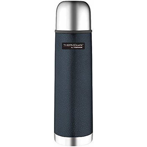 Thermos ThermoCafé Stainless Steel Flask, Hammertone Blue, 1 L