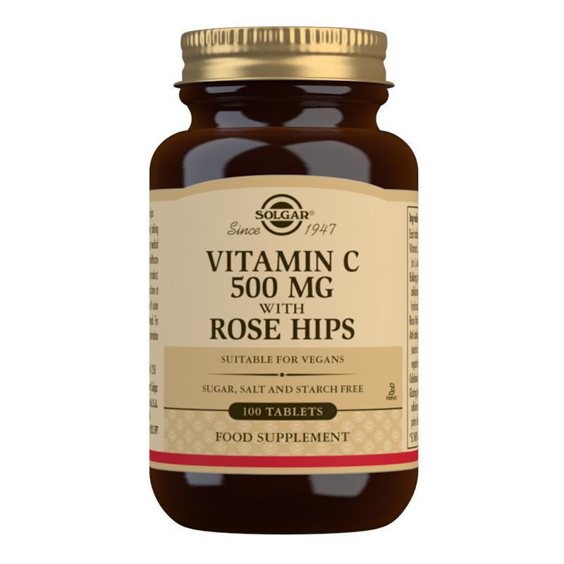 Vitamin C 500 mg with Rose Hips Tablets - Pack of 100